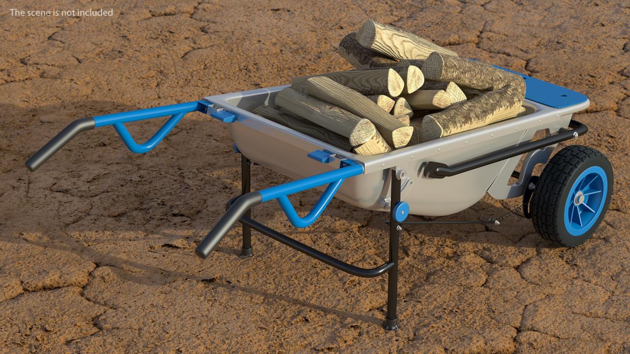 3D model Garden Cart with Firewood