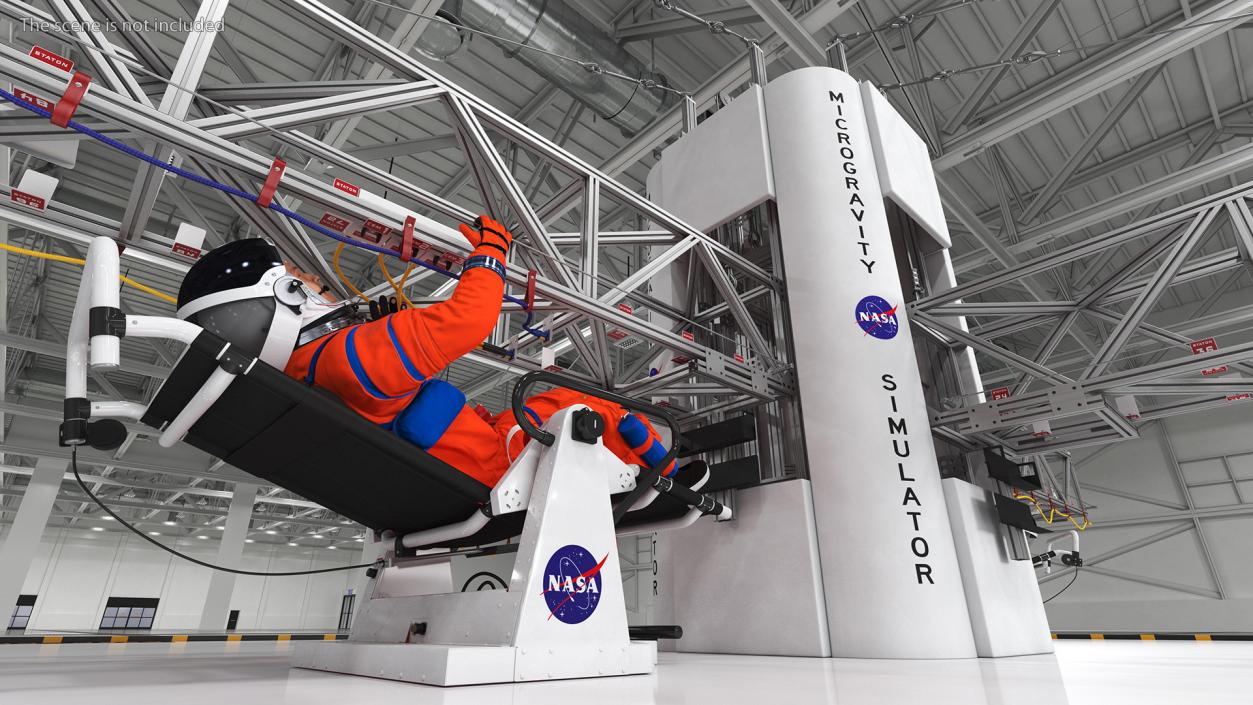 3D NASA Astronauts Train in the Microgravity Simulator