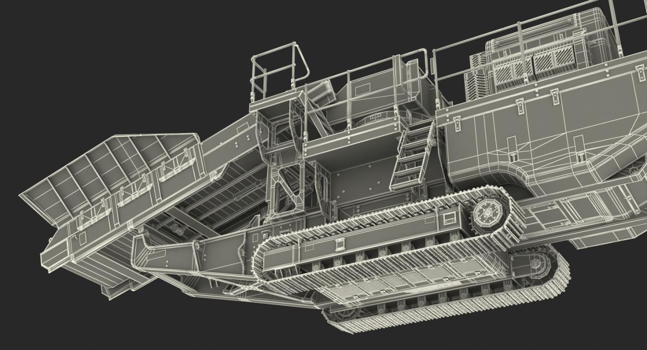 3D Hydraulic Cone Crusher Machine Terex Finlay C1540 Rigged