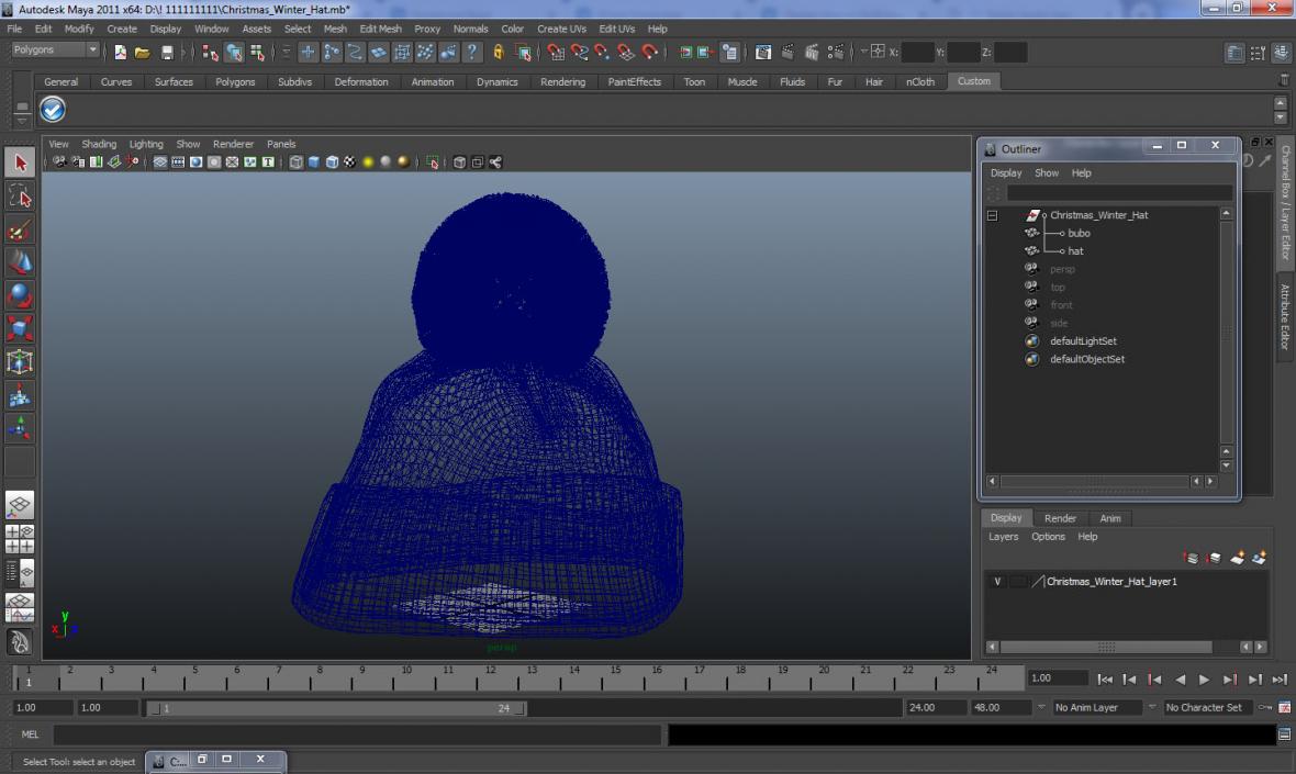 3D model Christmas Winter Hat