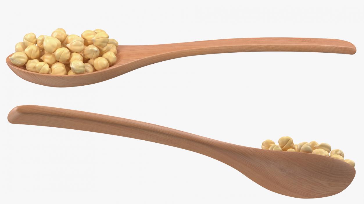 Wooden Spoons with Seeds Collection 2 3D