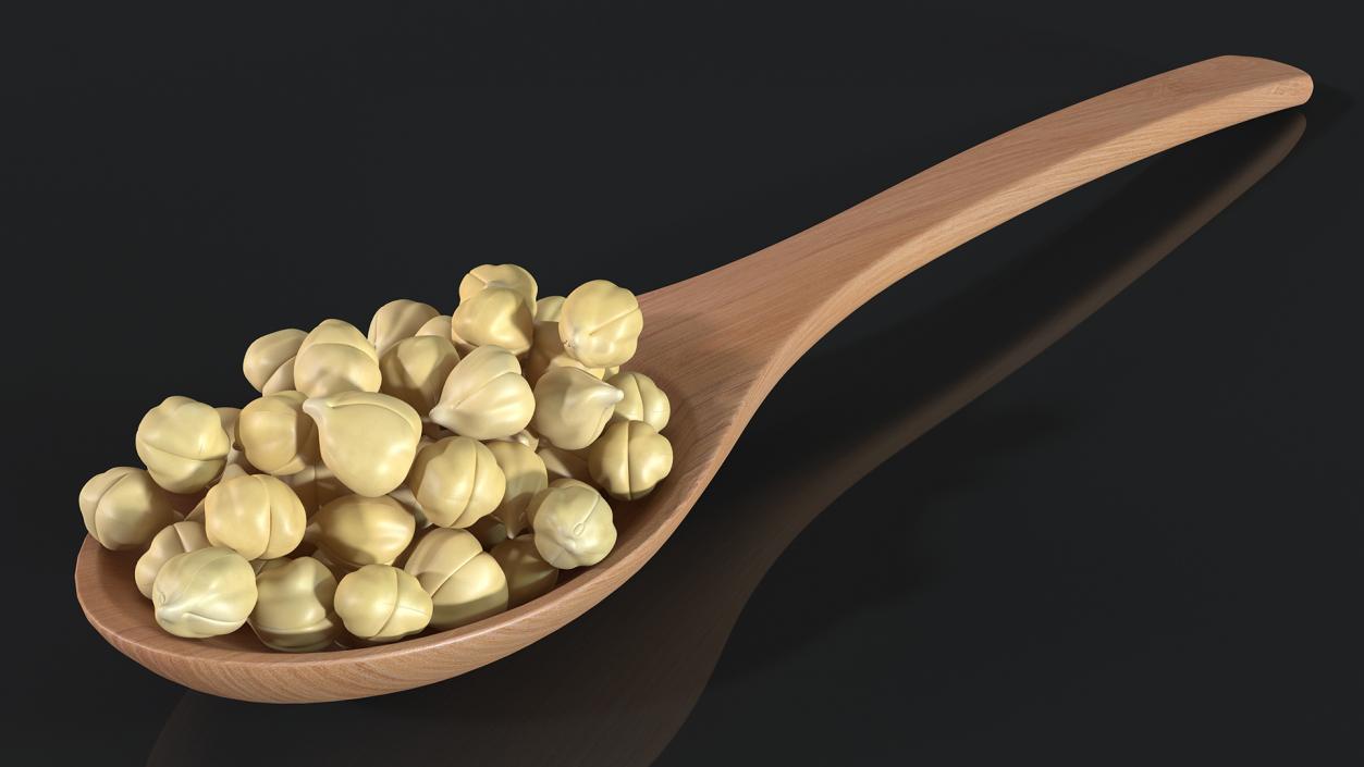 Wooden Spoons with Seeds Collection 2 3D