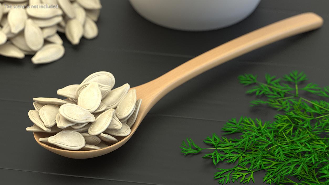 Wooden Spoons with Seeds Collection 2 3D