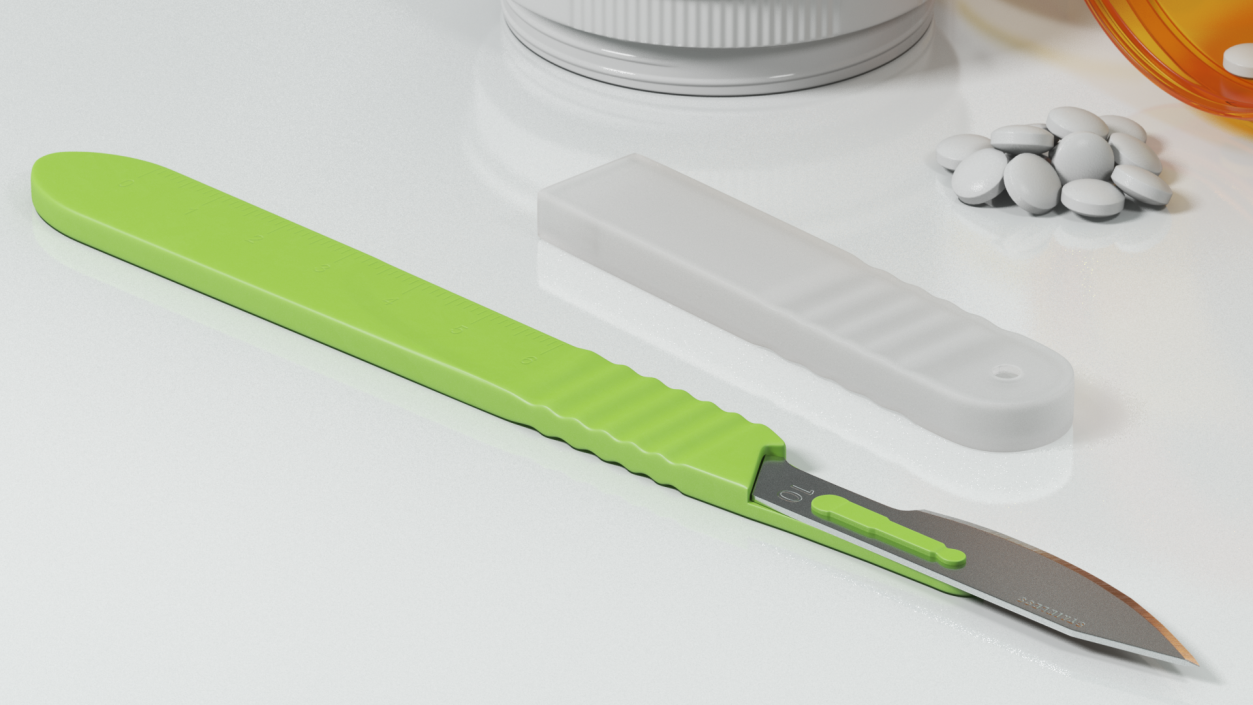 3D model Cynamed Disposable Scalpel with Cap