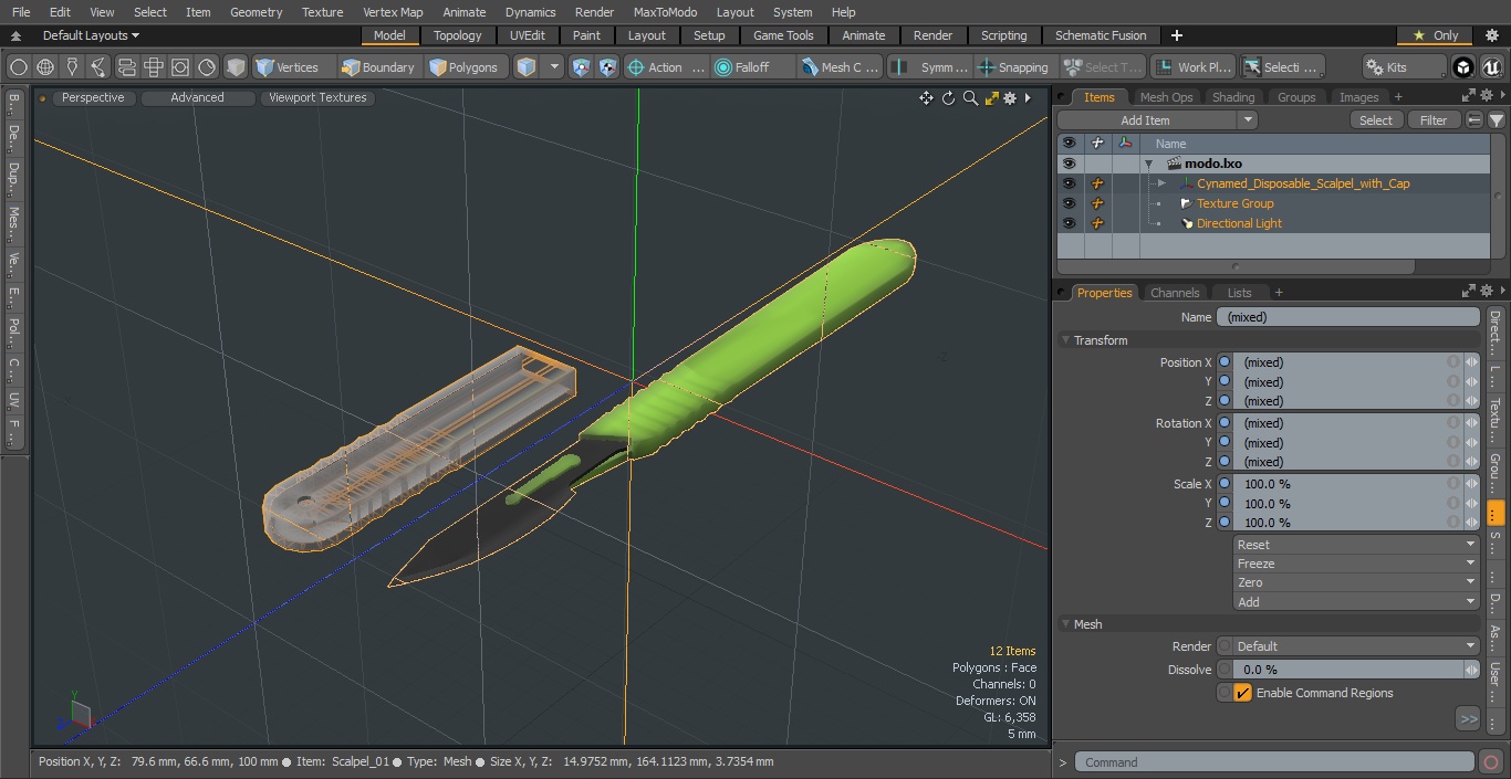 3D model Cynamed Disposable Scalpel with Cap