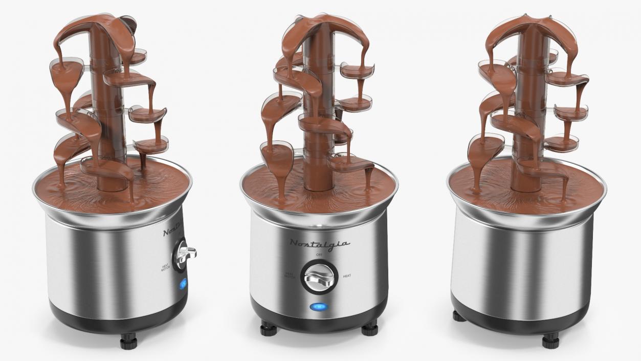 Nostalgia CFF1000 2 Pound Cascading Chocolate Fountain 3D model