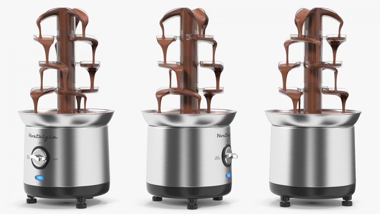 Nostalgia CFF1000 2 Pound Cascading Chocolate Fountain 3D model