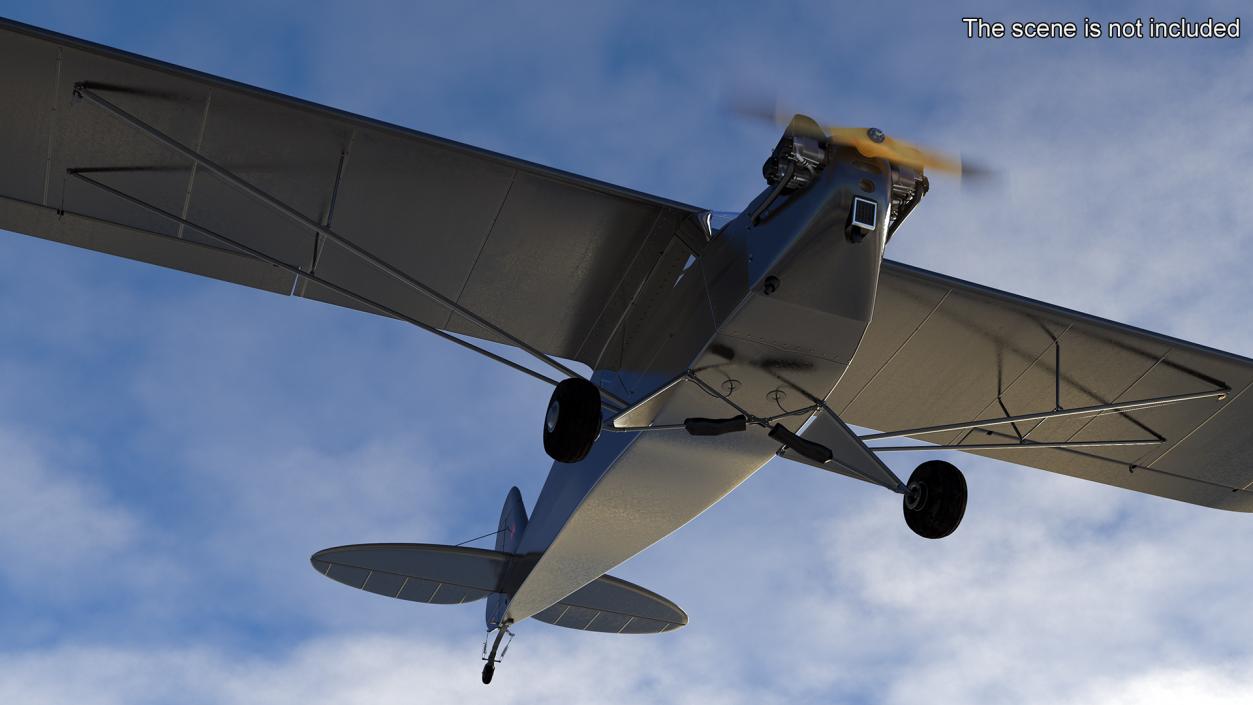 3D Piper Cub Aircraft model