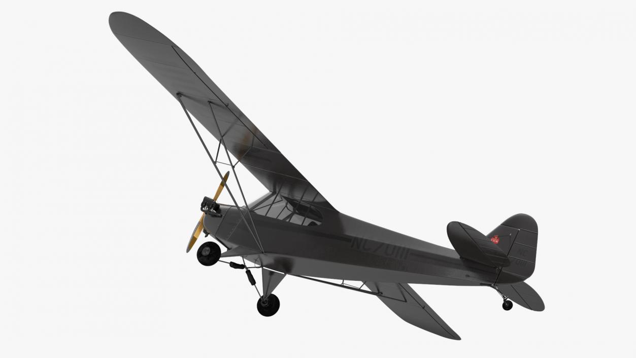 3D Piper Cub Aircraft model