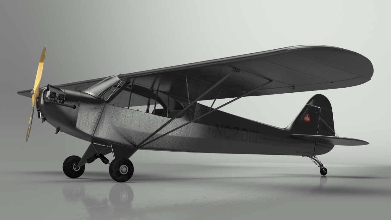 3D Piper Cub Aircraft model