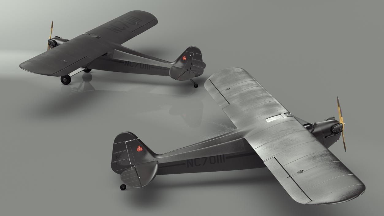 3D Piper Cub Aircraft model