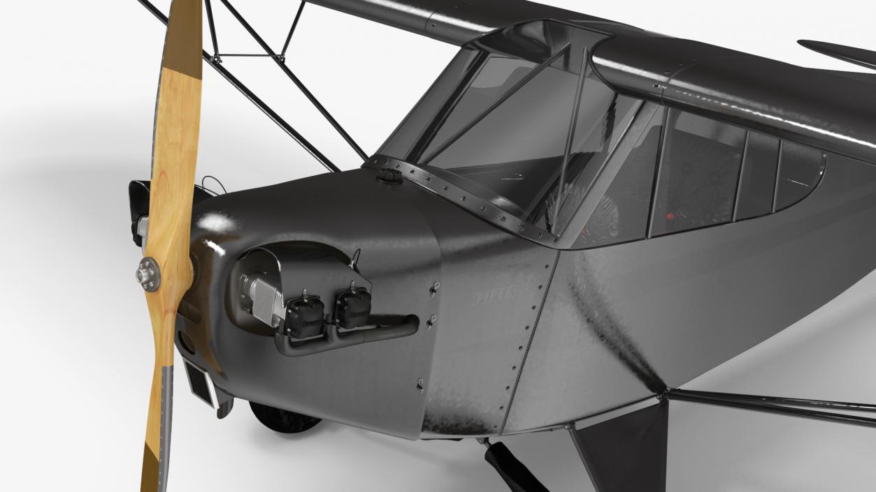 3D Piper Cub Aircraft model