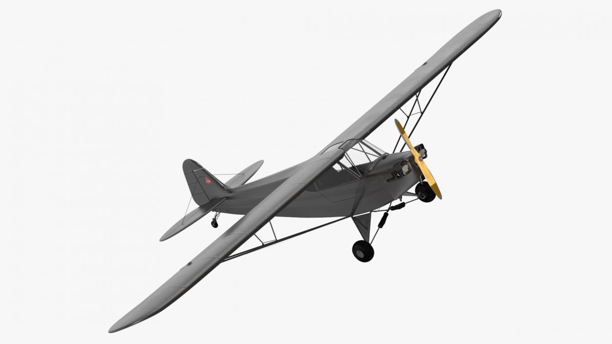 3D Piper Cub Aircraft model