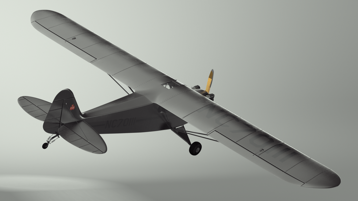 3D Piper Cub Aircraft model