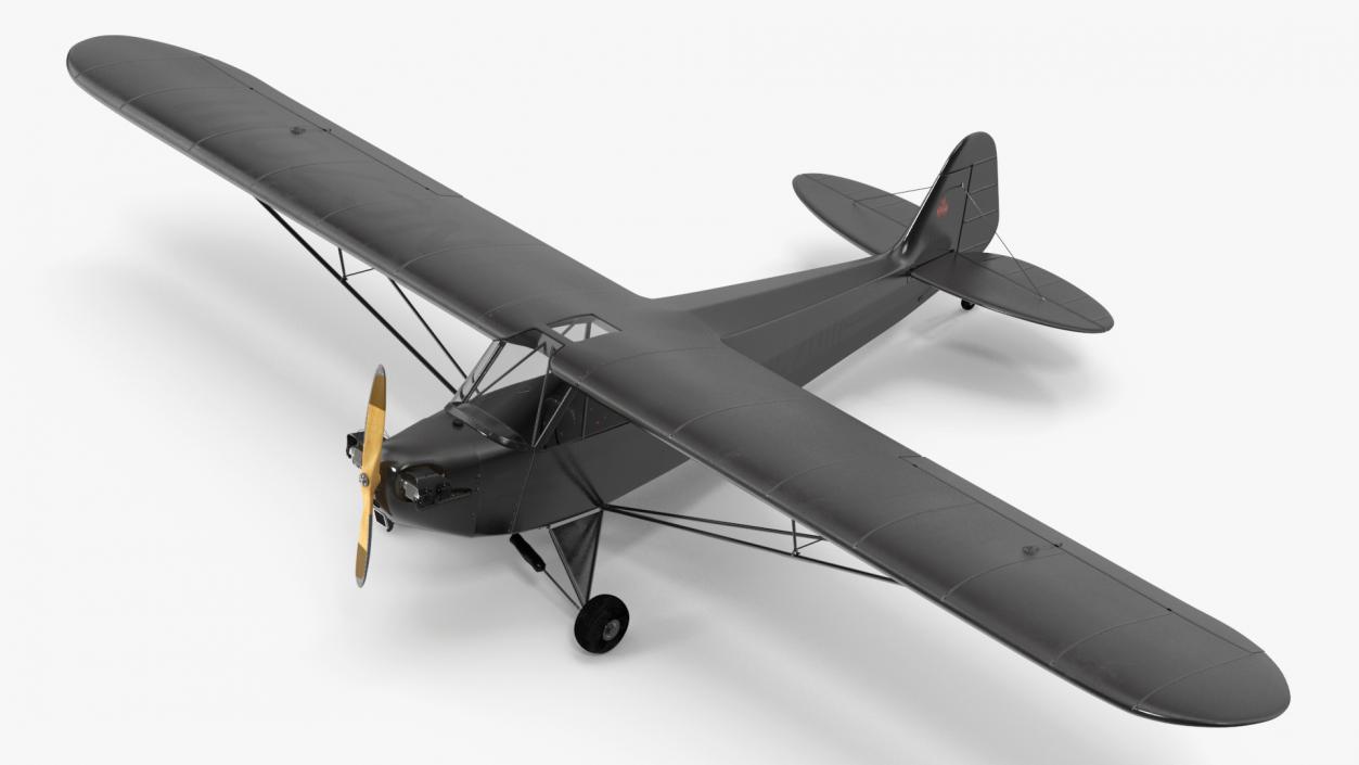 3D Piper Cub Aircraft model