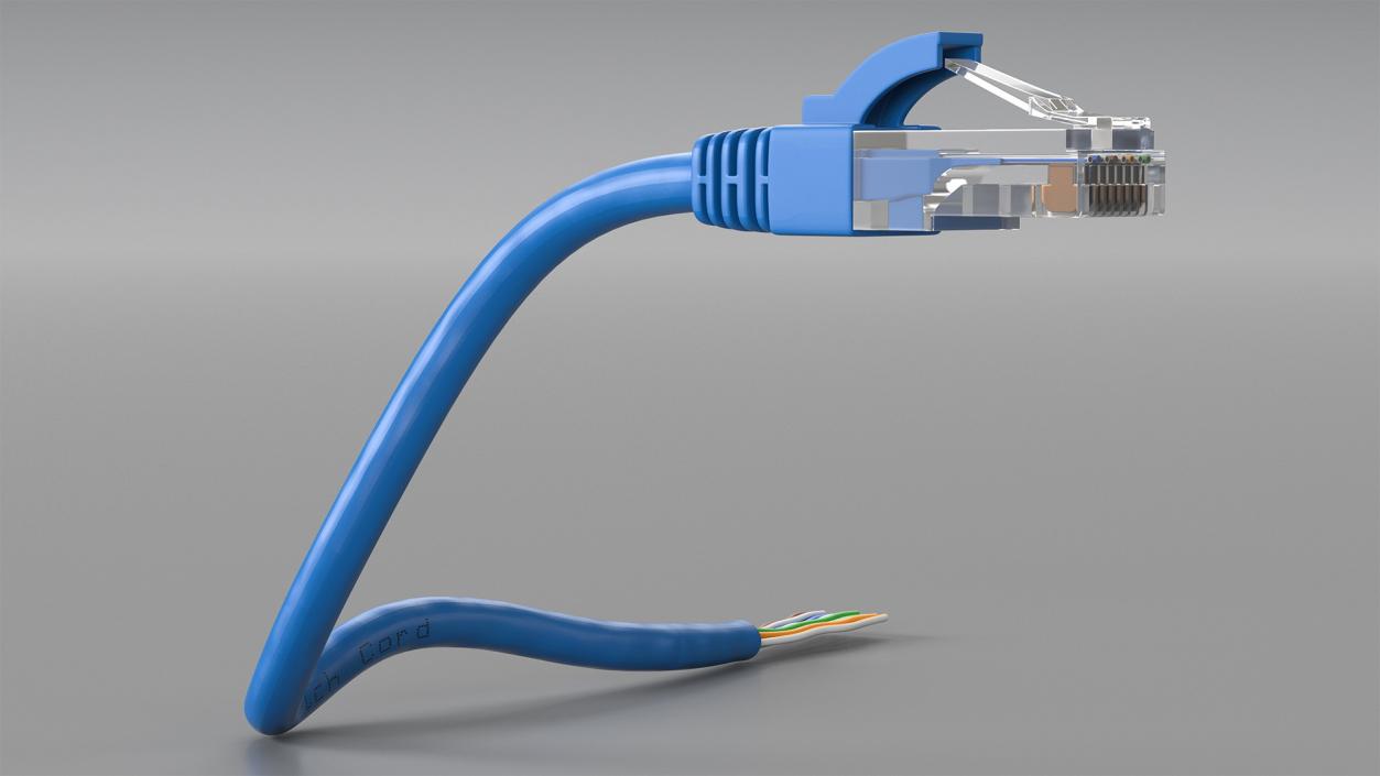 RJ45 Cable Cut 3D model