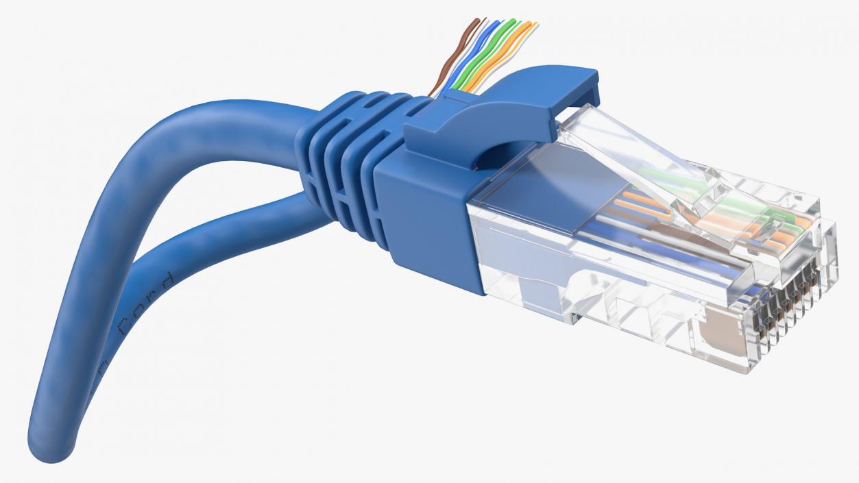 RJ45 Cable Cut 3D model