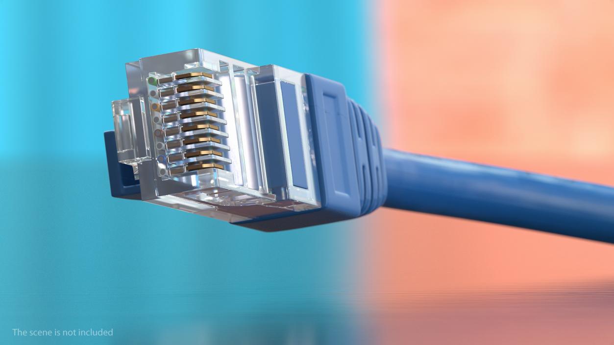 RJ45 Cable Cut 3D model