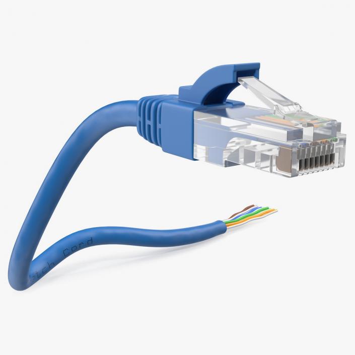 RJ45 Cable Cut 3D model