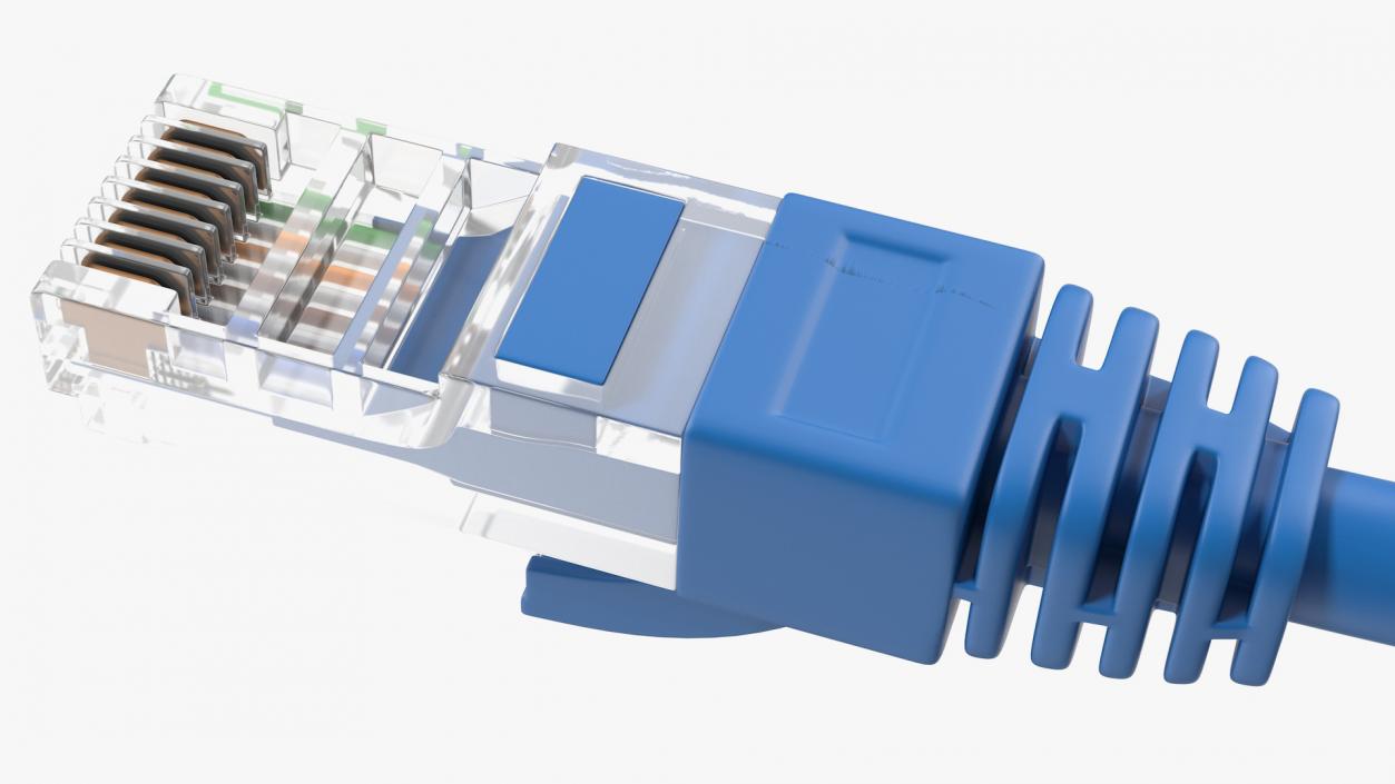 RJ45 Cable Cut 3D model