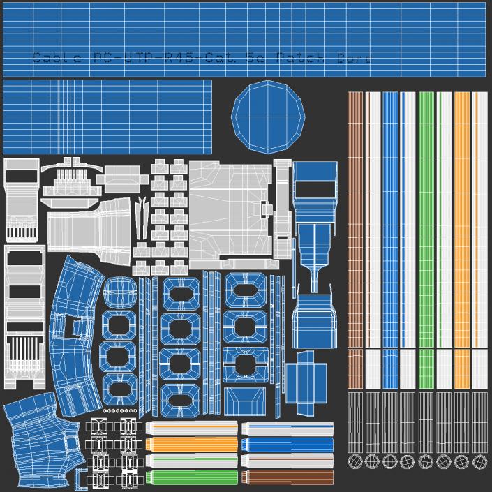 RJ45 Cable Cut 3D model