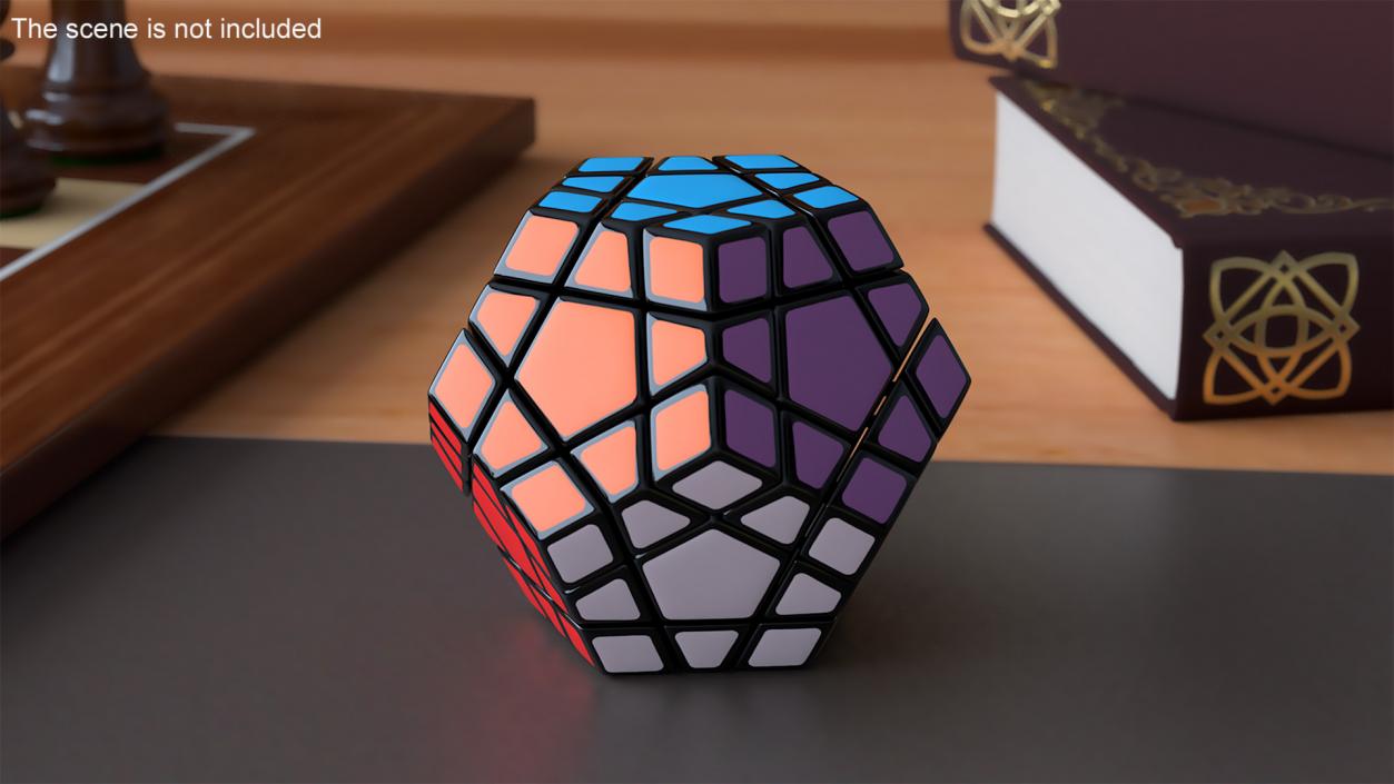 3D Rubiks Megaminx Toy Solved