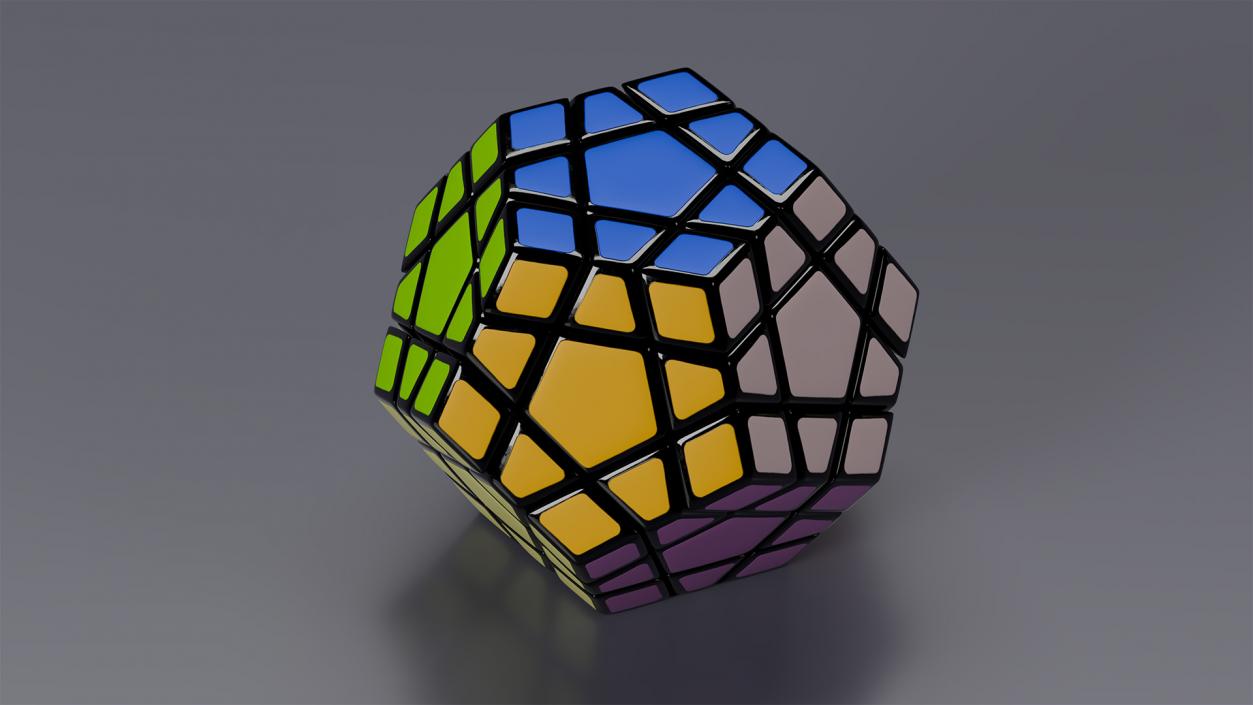 3D Rubiks Megaminx Toy Solved