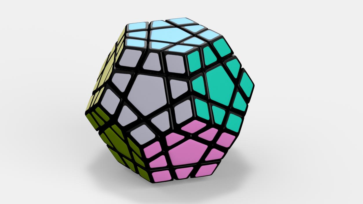 3D Rubiks Megaminx Toy Solved