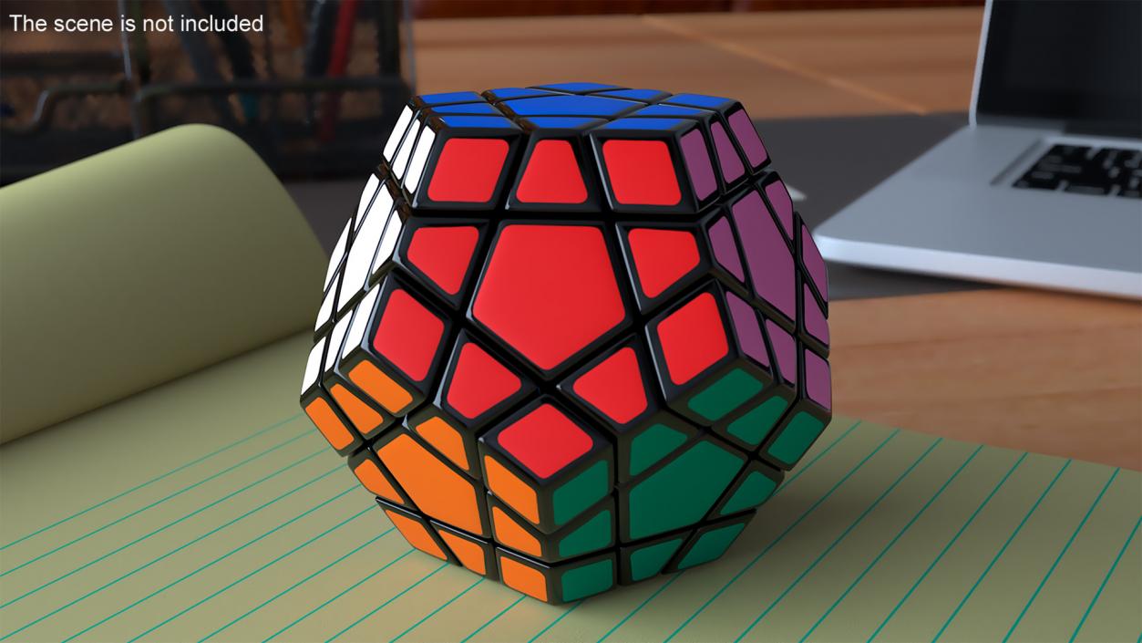 3D Rubiks Megaminx Toy Solved