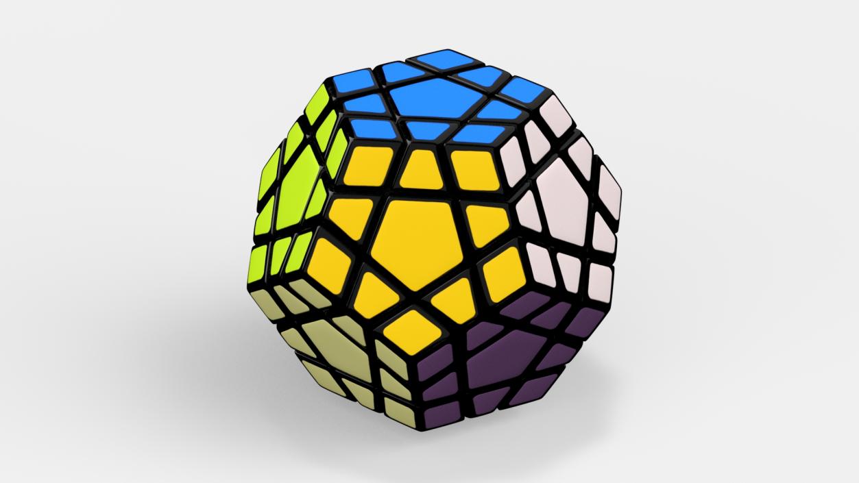 3D Rubiks Megaminx Toy Solved