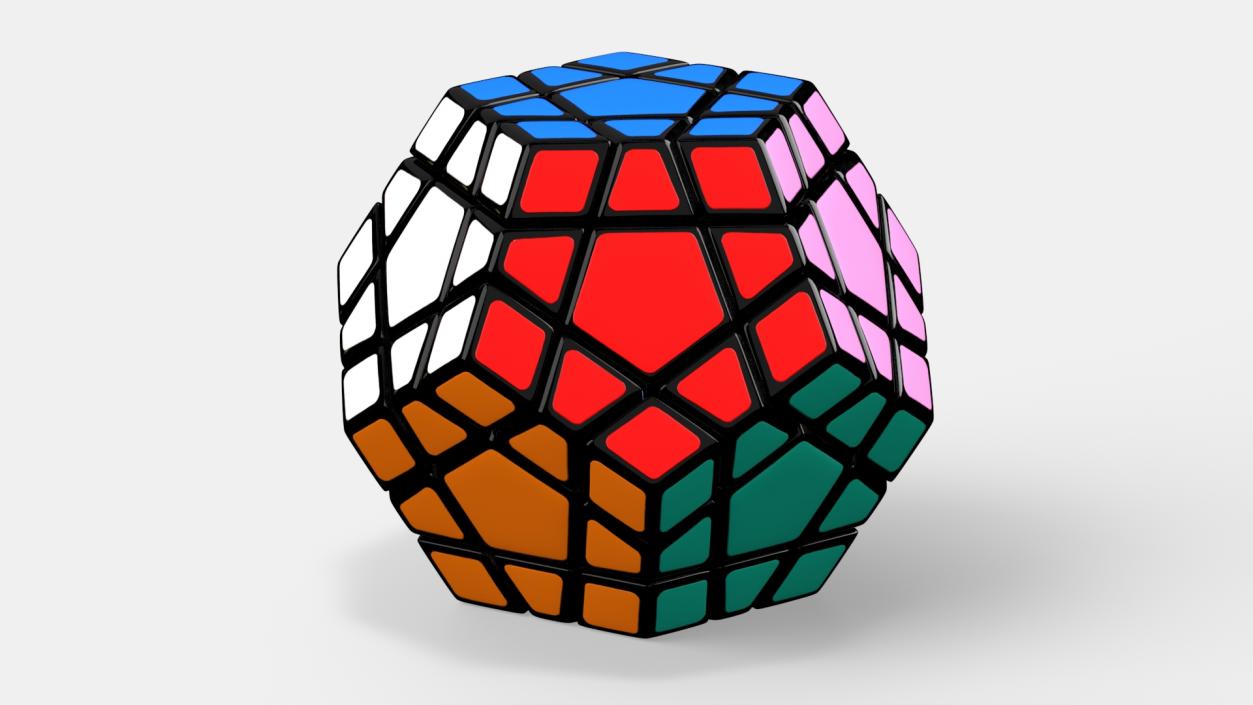 3D Rubiks Megaminx Toy Solved