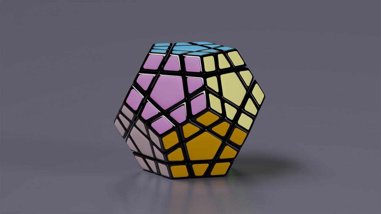 3D Rubiks Megaminx Toy Solved