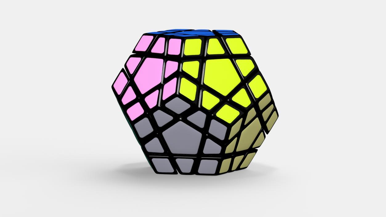 3D Rubiks Megaminx Toy Solved