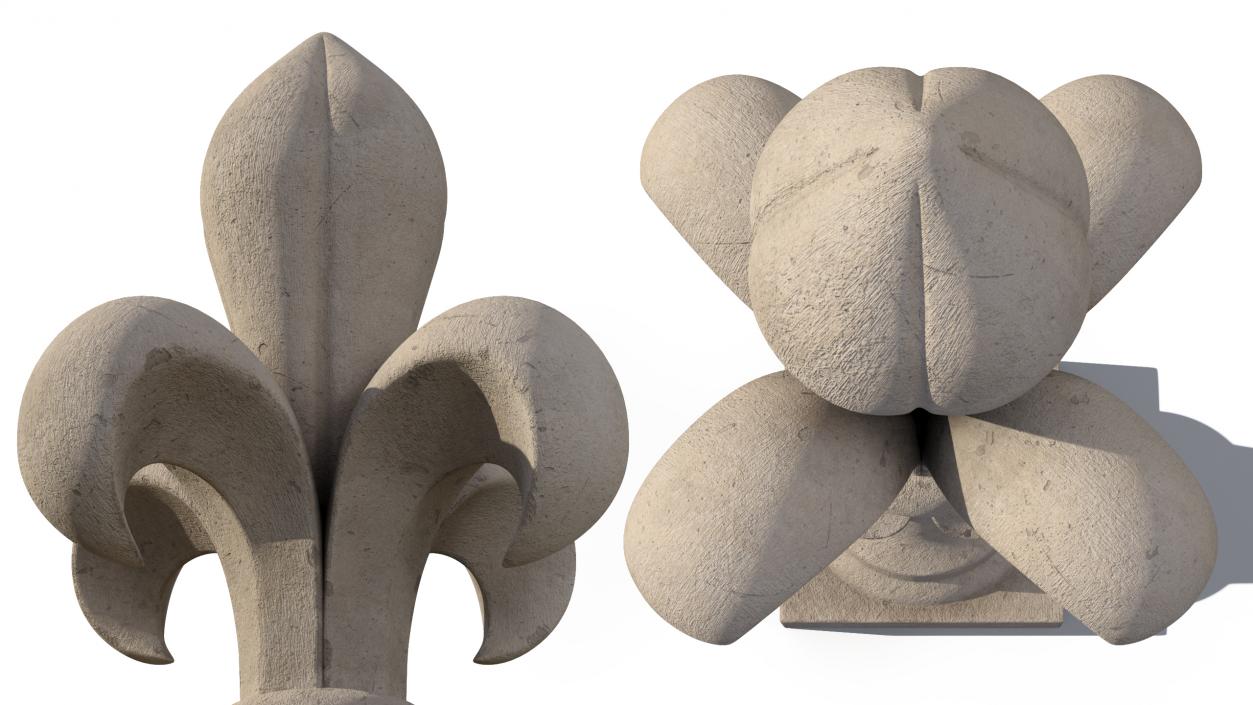 3D model Fleur De Lis Finial Stone