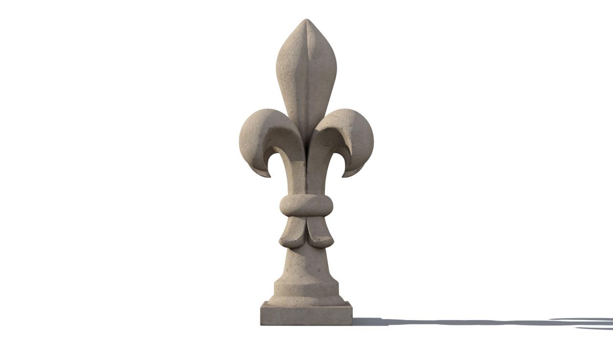 3D model Fleur De Lis Finial Stone