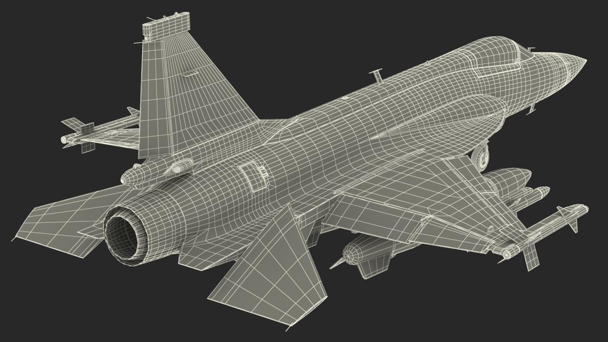 3D JF-17 Prototype with Armament Rigged