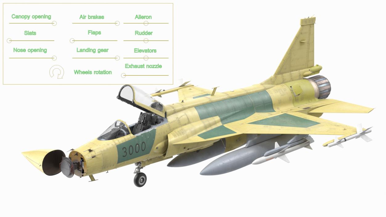 3D JF-17 Prototype with Armament Rigged