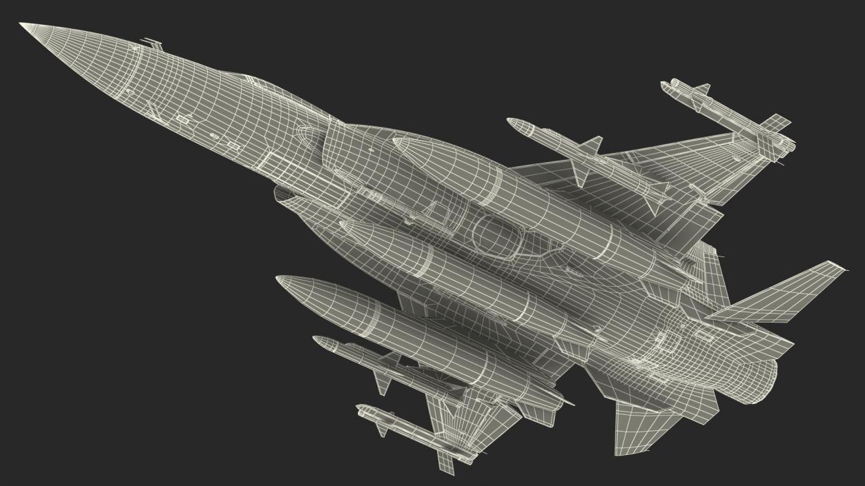 3D JF-17 Prototype with Armament Rigged