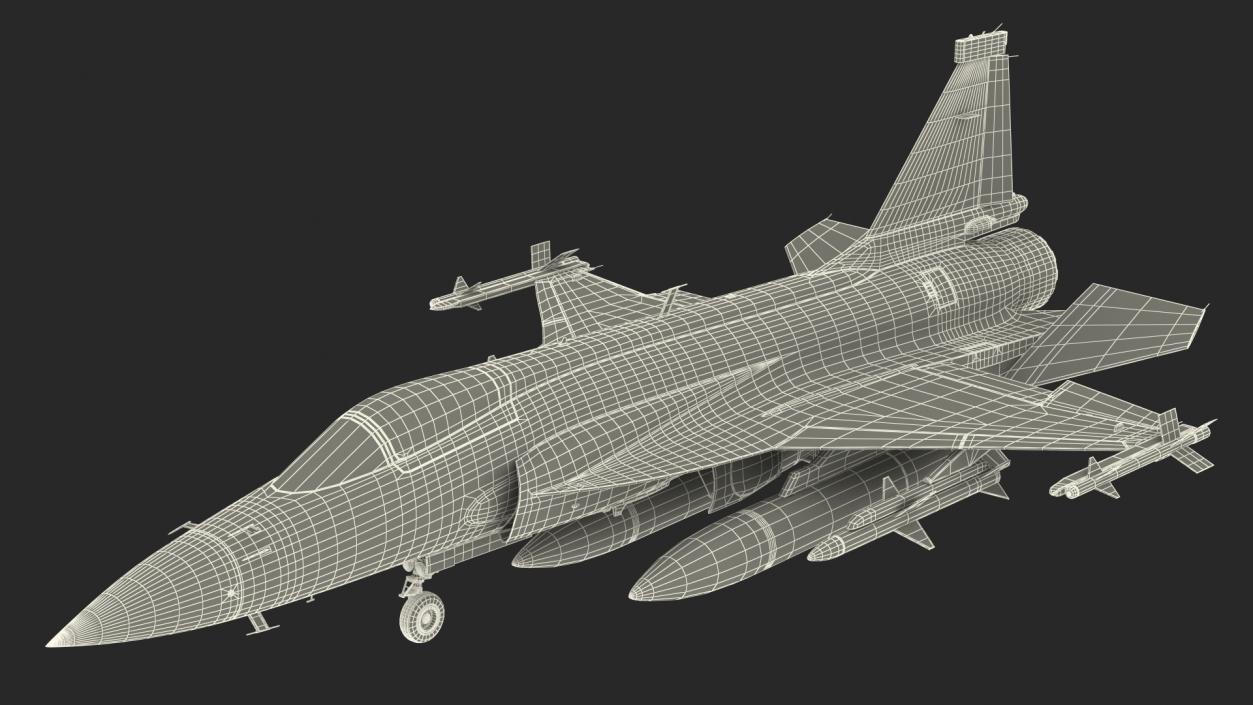 3D JF-17 Prototype with Armament Rigged