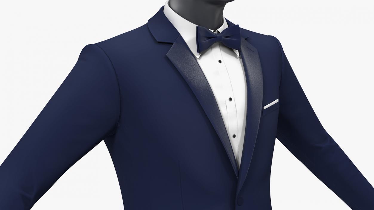 3D Blue Tuxedo Suit