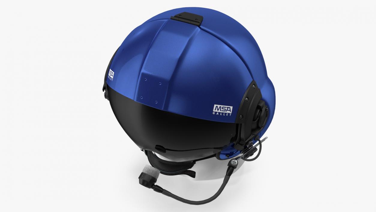 3D model Helicopter Flight LH350 Helmet Blue