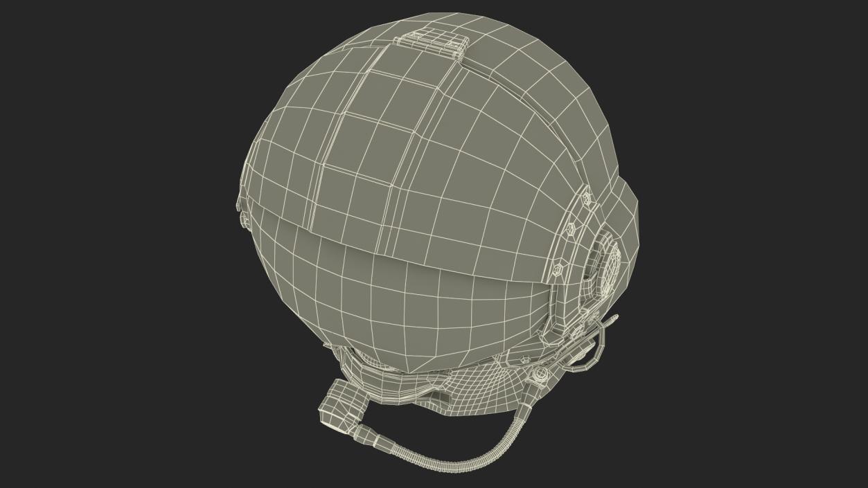 3D model Helicopter Flight LH350 Helmet Blue