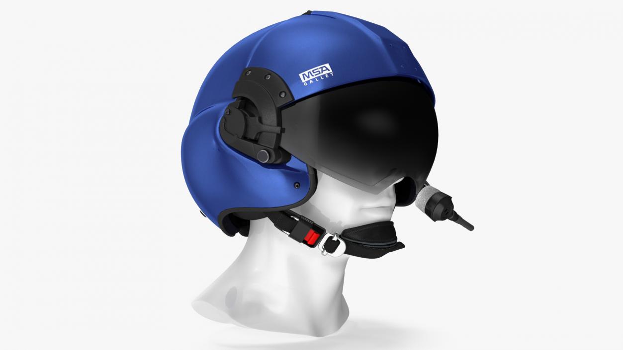 3D model Helicopter Flight LH350 Helmet Blue