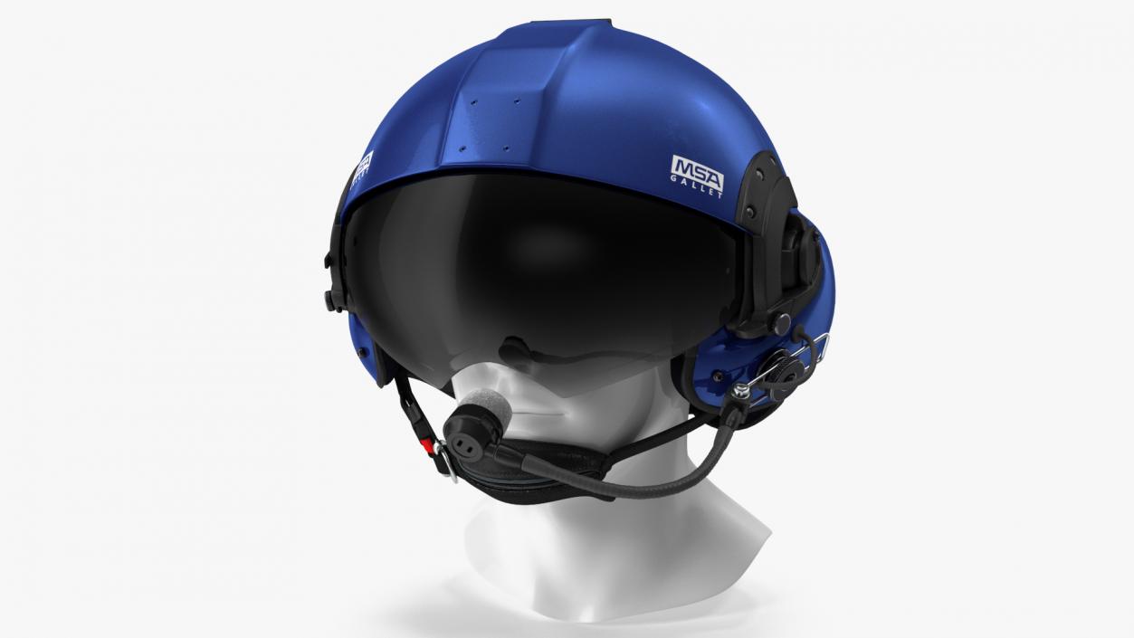 3D model Helicopter Flight LH350 Helmet Blue