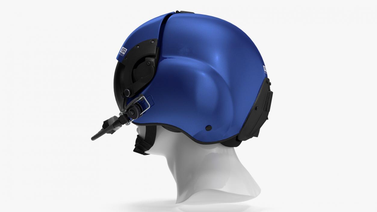 3D model Helicopter Flight LH350 Helmet Blue