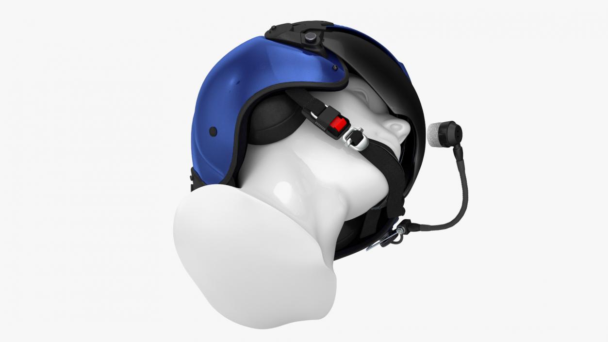 3D model Helicopter Flight LH350 Helmet Blue