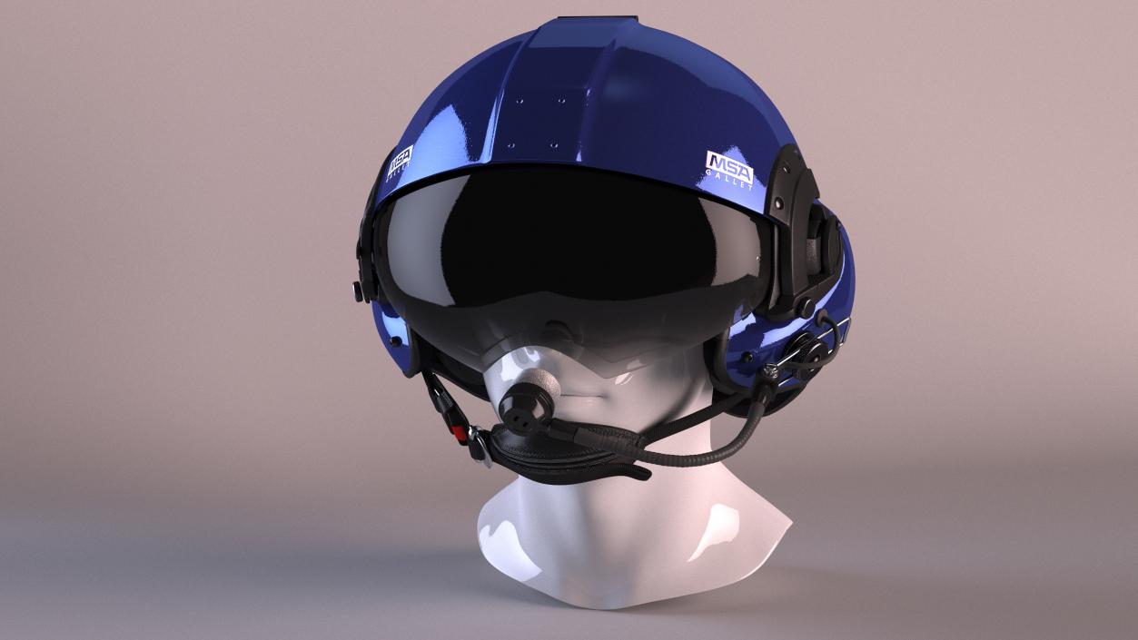 3D model Helicopter Flight LH350 Helmet Blue