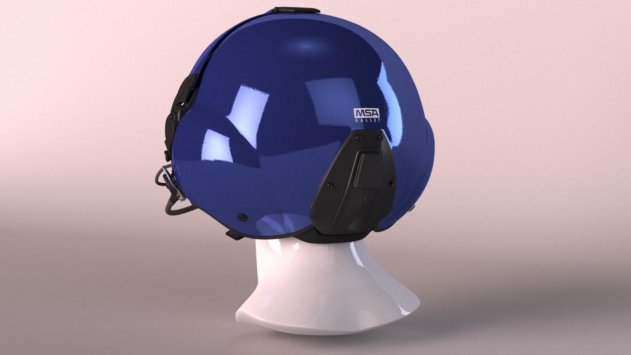 3D model Helicopter Flight LH350 Helmet Blue