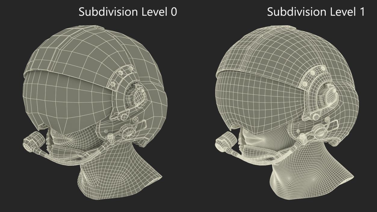 3D model Helicopter Flight LH350 Helmet Blue