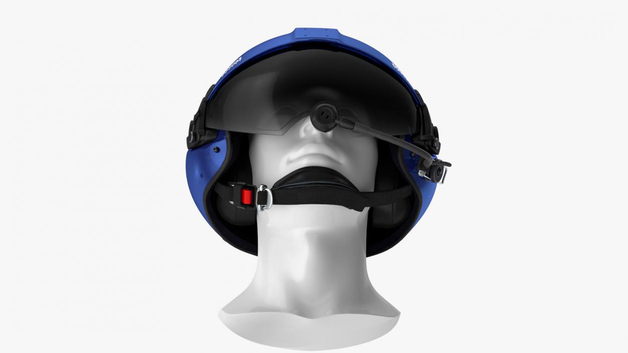 3D model Helicopter Flight LH350 Helmet Blue